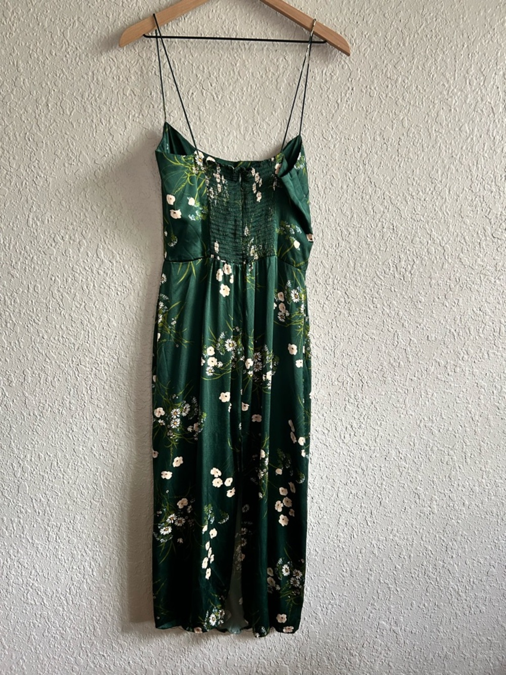 Reformation Frankie Silk Dress Green *altered* - Picture 12 of 15